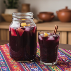 Chicha morada jarra y vaso