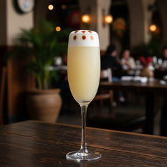 Pisco sour copa flauta 1